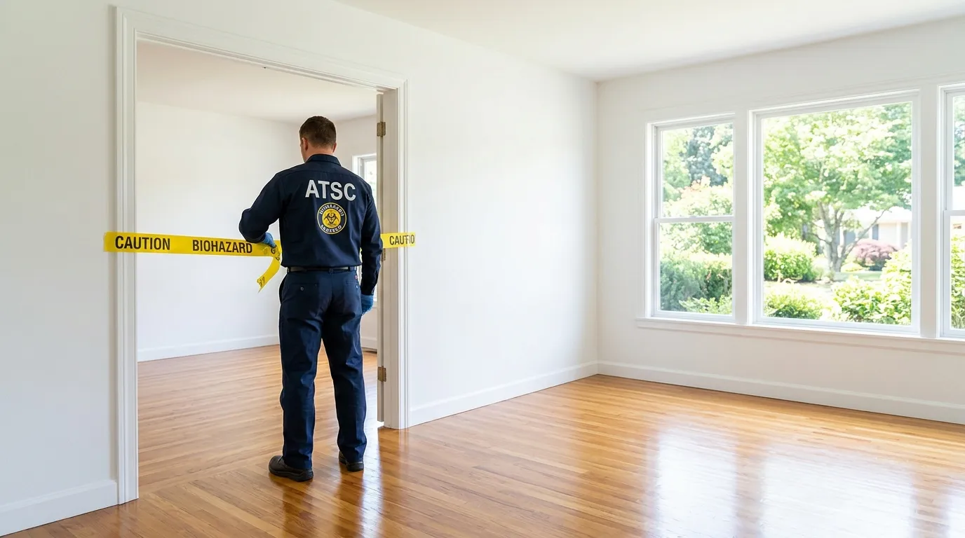 Certified biohazard cleanup crew performing Trauma Scene Cleanup in Springboro